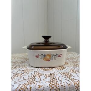 Vintage 1990s CorningWare “Abundance” Casserole Dish, A-1.5-B, 1.5 L